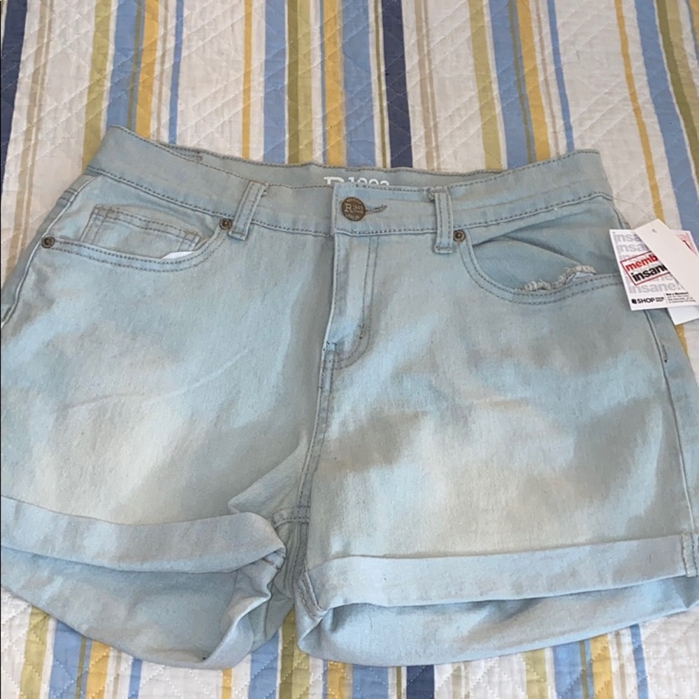 Light wash shorts